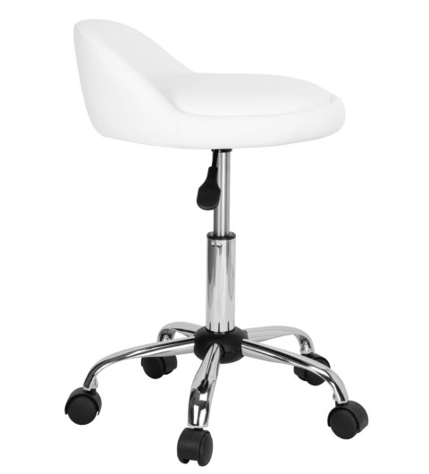 Taboret kosmetyczny fryzjerski LOMO biały Taboret kosmetyczny fryzjerski LOMO biały
