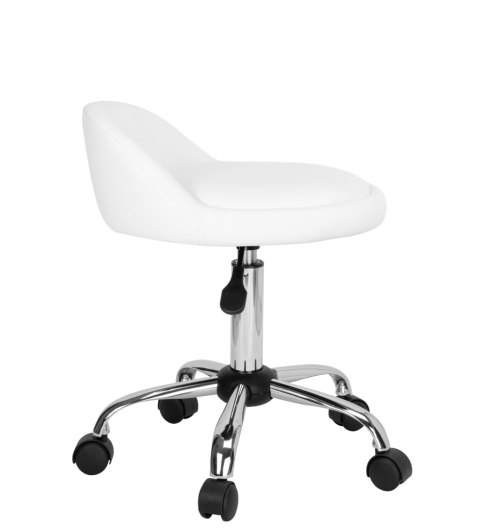 Taboret kosmetyczny fryzjerski LOMO biały Taboret kosmetyczny fryzjerski LOMO biały
