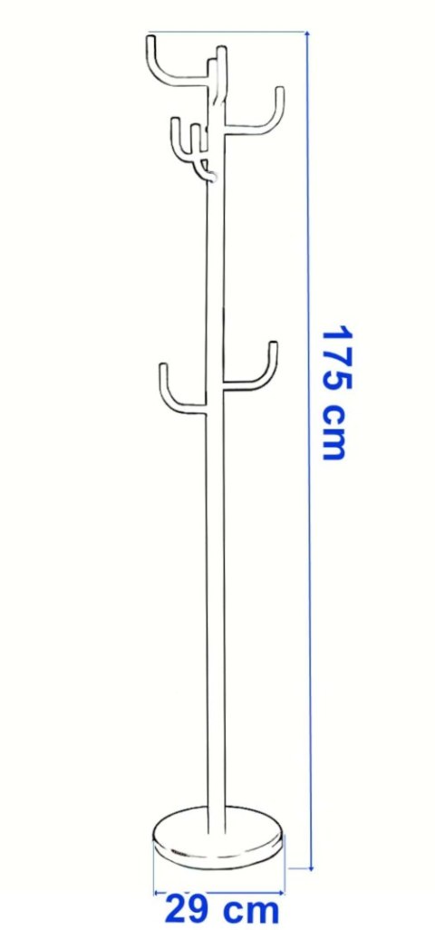Wieszak stojący Wiktor - 175cm biały Wieszak stojący Wiktor - 175cm biały