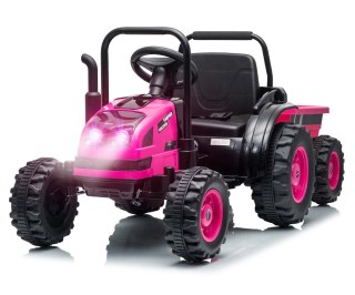Milly Mally Milly Mally Pojazd na akumulator Traktor z przyczepą Farmer Pink