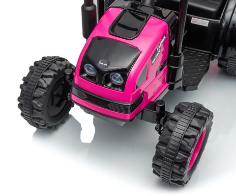 Milly Mally Milly Mally Pojazd na akumulator Traktor z przyczepą Farmer Pink