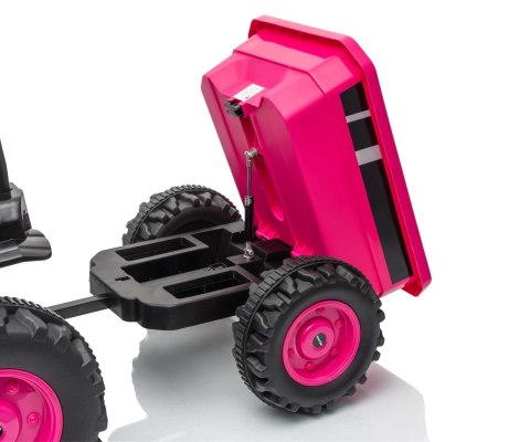 Milly Mally Milly Mally Pojazd na akumulator Traktor z przyczepą Farmer Pink