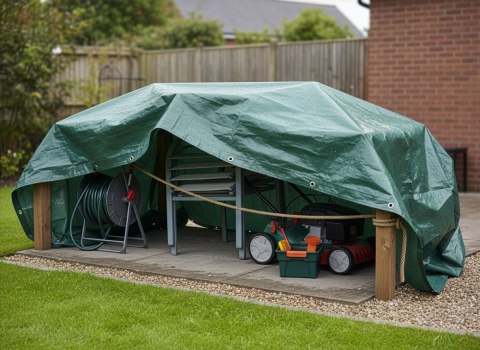Plandeka 3x5m zielona GRENTO 120GSM
