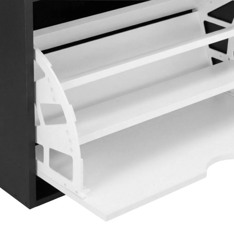 Szafka na buty do przedpokoju HEDOR BLACK/WHITE