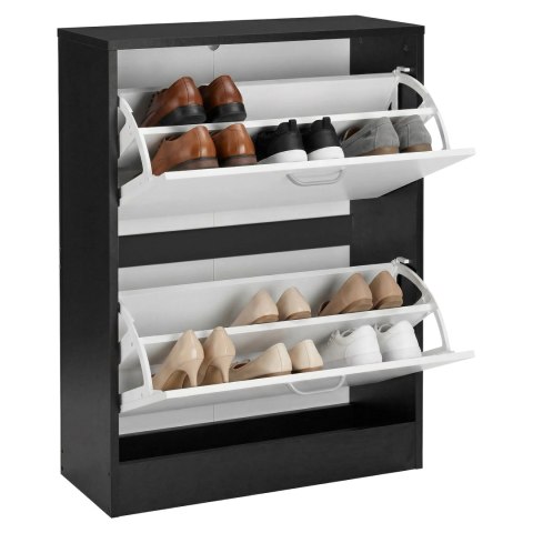Szafka na buty do przedpokoju ZEFIR black/white