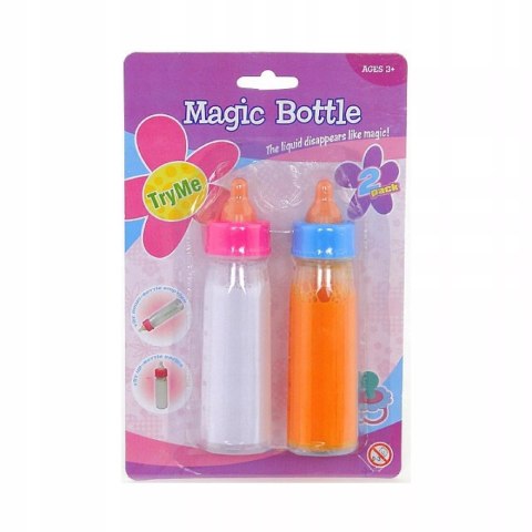Luxma Magiczne butelki dla lalek mleko i sok znikające zestaw 2 szt.