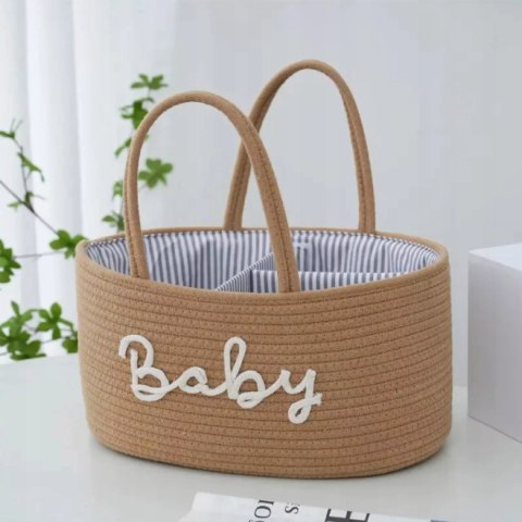 Luxma Organizer na pieluszki dla mamy torba na akcesoria niemowlaka brązowa