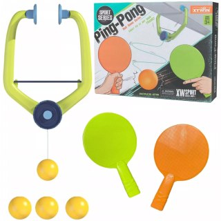 Luxma Ping Pong Podwieszany dla Dzieci i Dorosłych + 6 Piłek 2 Rakietki gra
