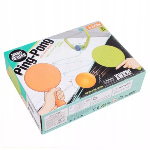 Luxma Ping Pong Podwieszany dla Dzieci i Dorosłych + 6 Piłek 2 Rakietki gra