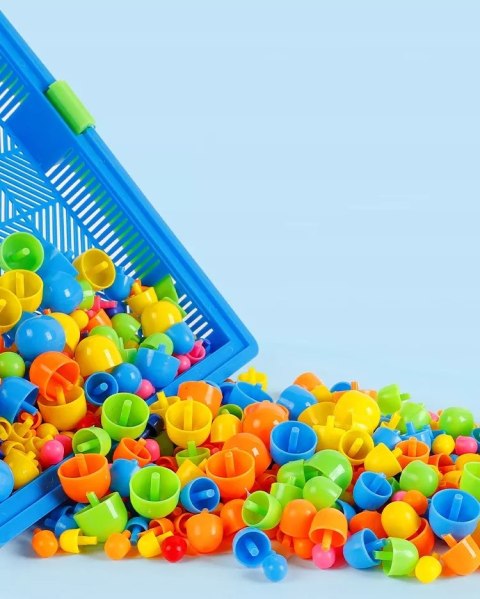 Luxma Puzzle pinezki grzybki kreatywna układanka 3+ walizka