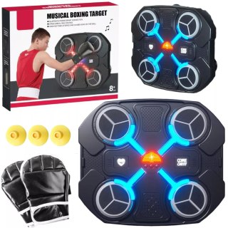 Luxma Tarcza Bokserska Muzyczna Bluetooth LED Smart Trening 3 Tryby Czarna