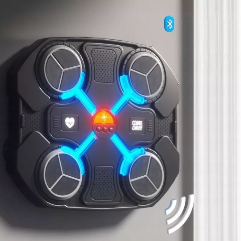 Luxma Tarcza Bokserska Muzyczna Bluetooth LED Smart Trening 3 Tryby Czarna