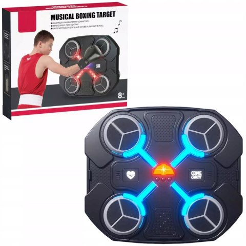 Luxma Tarcza Bokserska Muzyczna Bluetooth LED Smart Trening 3 Tryby Czarna