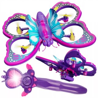 Luxma Zdalnie sterowany fioletowy motyl RC latający pilot różdżka mini dron