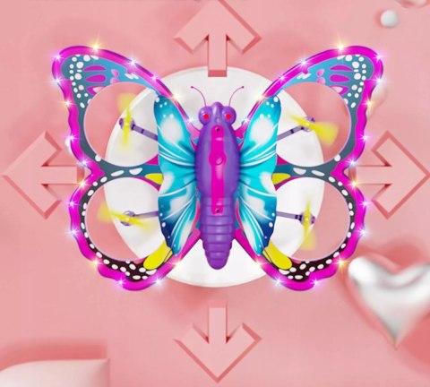 Luxma Zdalnie sterowany fioletowy motyl RC latający pilot różdżka mini dron
