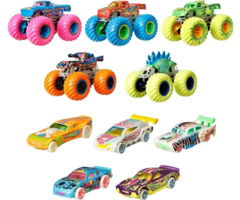 Mix Mattel HCB57 Hot Wheels Monster Trucks Zestaw Świecący w Ciemności