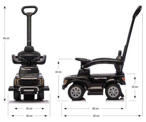 Milly Mally Milly Mally Pojazd z rączką Ford F-150 3w1 Black