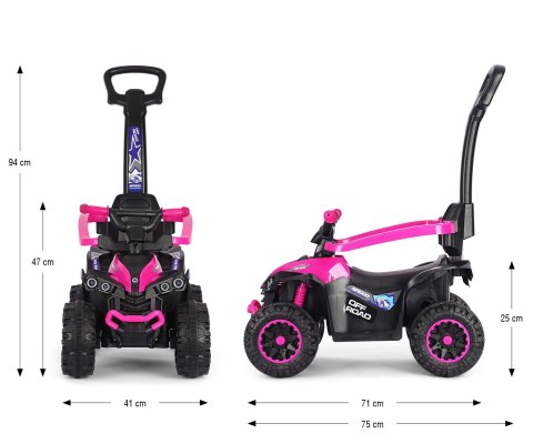 Milly Mally Milly Mally Pojazd z rączką Wild Pink