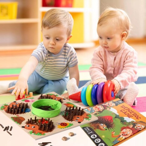 Luxma Drewniana Gra Montessori Jeż Edukacyjna Gra Matematyczna nauka liczenia