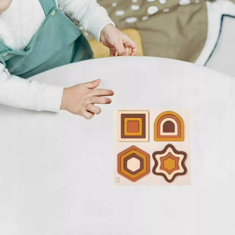 Luxma Drewniana Układanka Sorter Montessori Kształty Edukacyjna dla dzieci