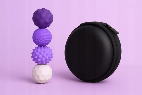 Luxma KULKI SENSORYCZNE Magnetyczne Antystresowe 4 sztuki Fioletowe z Etui