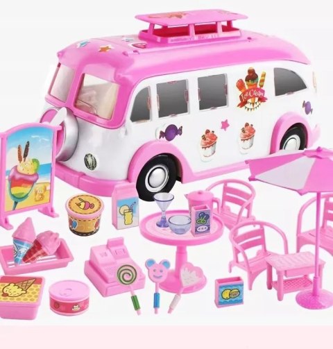 Luxma Kamper Lodziarnia dla Lalek - Food Truck, Mini Kawiarnia z Akcesoriami