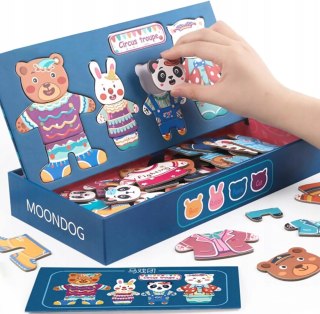 Luxma Magnetyczna Układanka Montessori Ubieranie Misiów Tablica