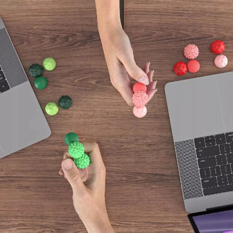 Luxma Magnetyczne kulki sensoryczne antystresowe z etui ADHD ASD SI 4 szt różowe