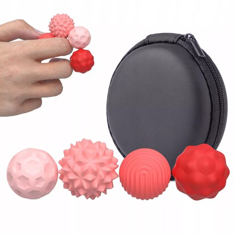 Luxma Magnetyczne kulki sensoryczne antystresowe z etui ADHD ASD SI 4 szt różowe