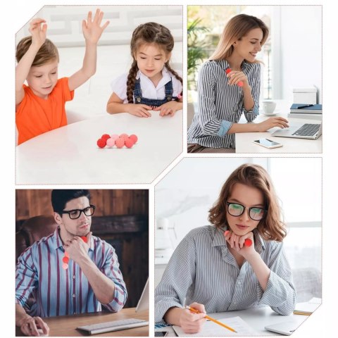 Luxma Magnetyczne kulki sensoryczne antystresowe z etui ADHD ASD SI 4 szt różowe