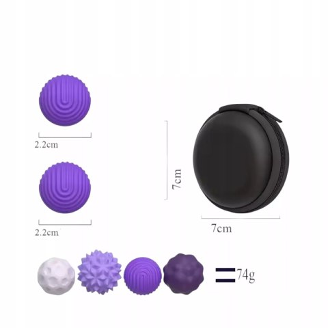 Luxma Magnetyczne kulki sensoryczne antystresowe z etui ADHD ASD SI 6 szt fiolet