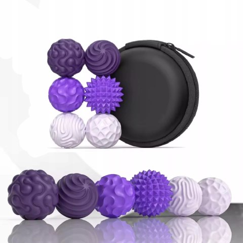 Luxma Magnetyczne kulki sensoryczne antystresowe z etui ADHD ASD SI 6 szt fiolet