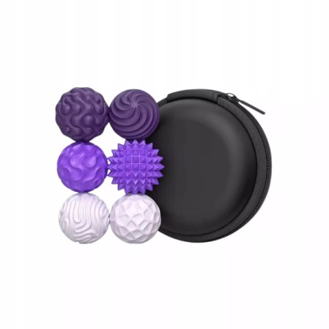 Luxma Magnetyczne kulki sensoryczne antystresowe z etui ADHD ASD SI 6 szt fiolet