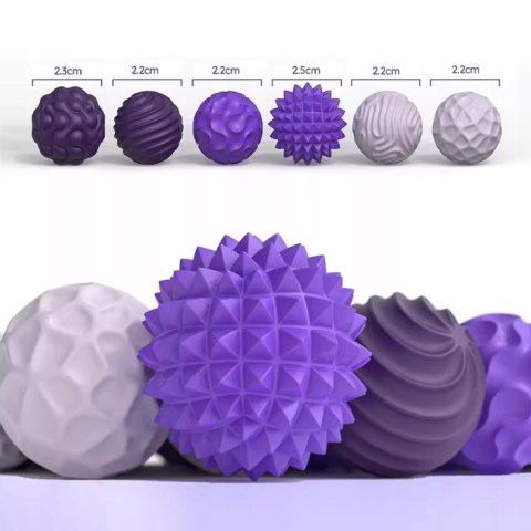 Luxma Magnetyczne kulki sensoryczne antystresowe z etui ADHD ASD SI 6 szt fiolet