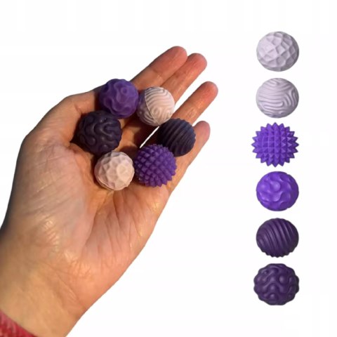 Luxma Magnetyczne kulki sensoryczne antystresowe z etui ADHD ASD SI 6 szt fiolet
