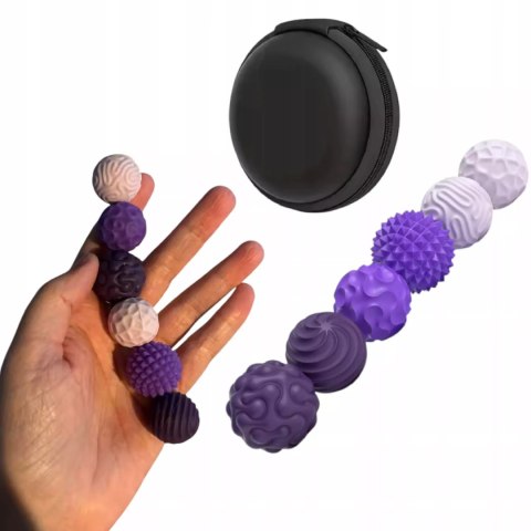 Luxma Magnetyczne kulki sensoryczne antystresowe z etui ADHD ASD SI 6 szt fiolet