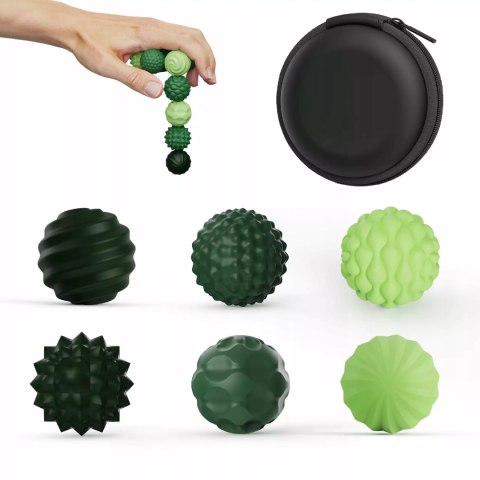 Luxma Magnetyczne kulki sensoryczne antystresowe z etui ADHD ASD SI 6 szt zielone