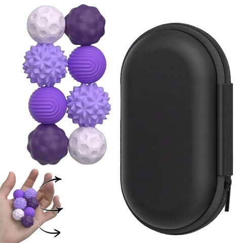 Luxma Magnetyczne kulki sensoryczne antystresowe z etui ADHD ASD SI 8 szt fiolet