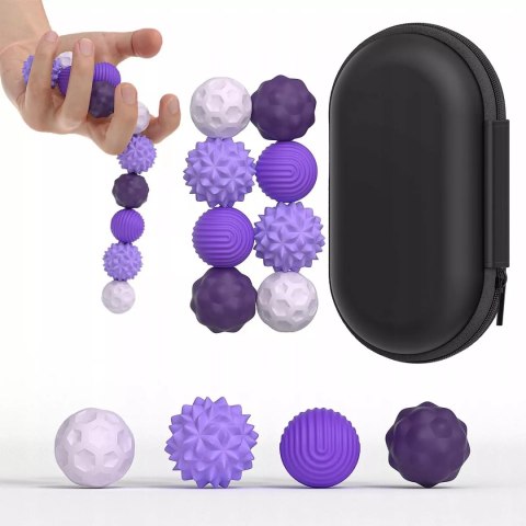 Luxma Magnetyczne kulki sensoryczne antystresowe z etui ADHD ASD SI 8 szt fiolet