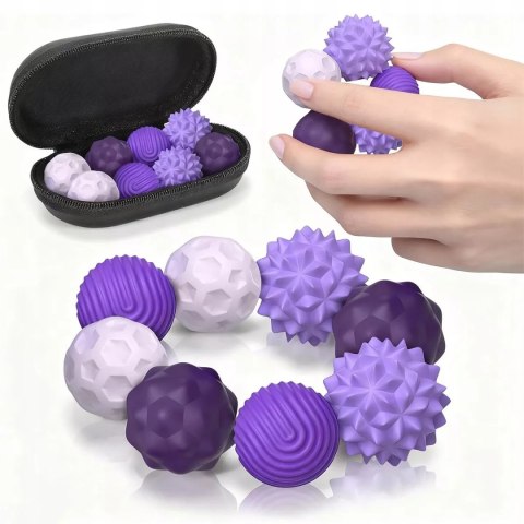 Luxma Magnetyczne kulki sensoryczne antystresowe z etui ADHD ASD SI 8 szt fiolet
