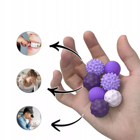 Luxma Magnetyczne kulki sensoryczne antystresowe z etui ADHD ASD SI 8 szt fiolet