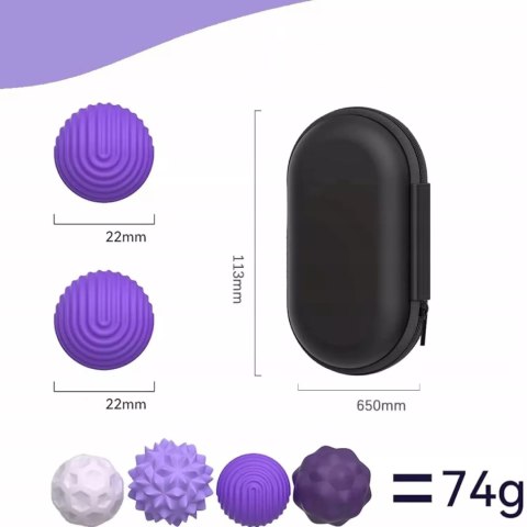 Luxma Magnetyczne kulki sensoryczne antystresowe z etui ADHD ASD SI 8 szt fiolet