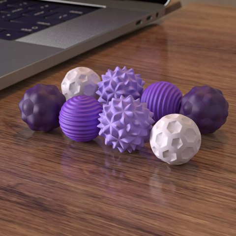 Luxma Magnetyczne kulki sensoryczne antystresowe z etui ADHD ASD SI 8 szt fiolet