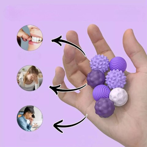 Luxma Magnetyczne kulki sensoryczne antystresowe z etui ADHD ASD SI 8 szt fiolet