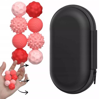 Luxma Magnetyczne kulki sensoryczne antystresowe z etui ADHD ASD SI 8 szt różowe