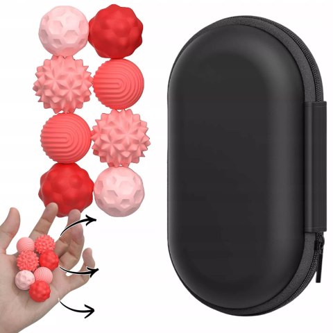 Luxma Magnetyczne kulki sensoryczne antystresowe z etui ADHD ASD SI 8 szt różowe