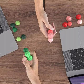 Luxma Magnetyczne kulki sensoryczne antystresowe z etui ADHD ASD SI 8 szt różowe