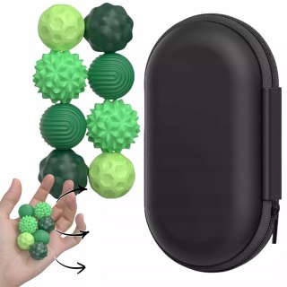 Luxma Magnetyczne kulki sensoryczne antystresowe z etui ADHD ASD SI 8 szt zielone