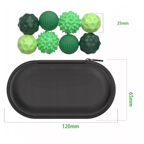 Luxma Magnetyczne kulki sensoryczne antystresowe z etui ADHD ASD SI 8 szt zielone