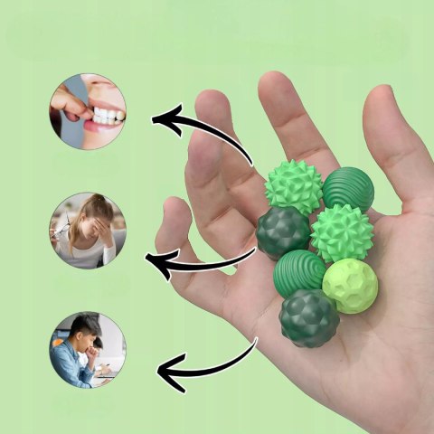 Luxma Magnetyczne kulki sensoryczne antystresowe z etui ADHD ASD SI 8 szt zielone
